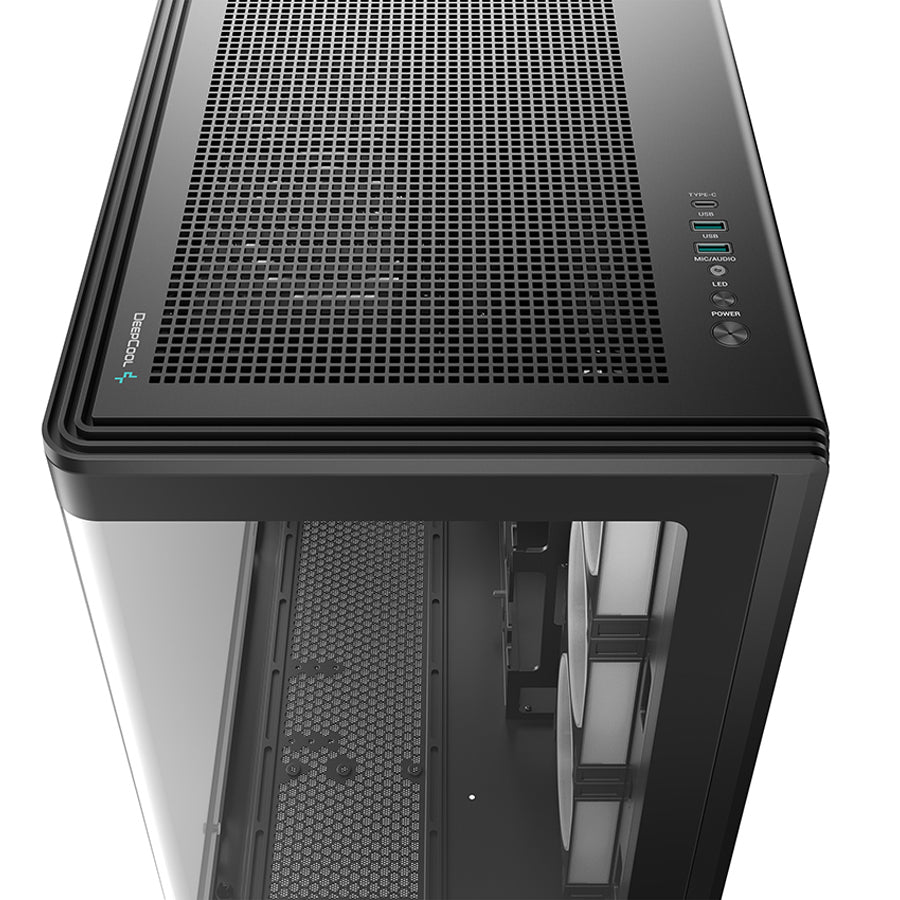 DeepCool CG590U 5F Panoramic Seamless Single-Curve Glass ATX PC Case (Black) (R-CG590U-BKAGA5-G)
