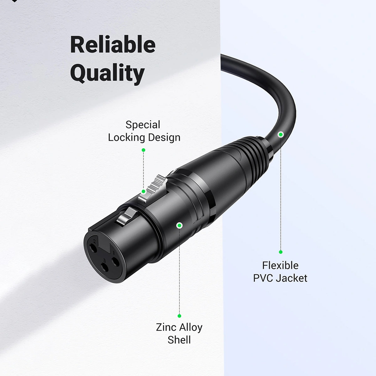 Ugreen Cannon Male to Female Microphone Extension Audio Cable