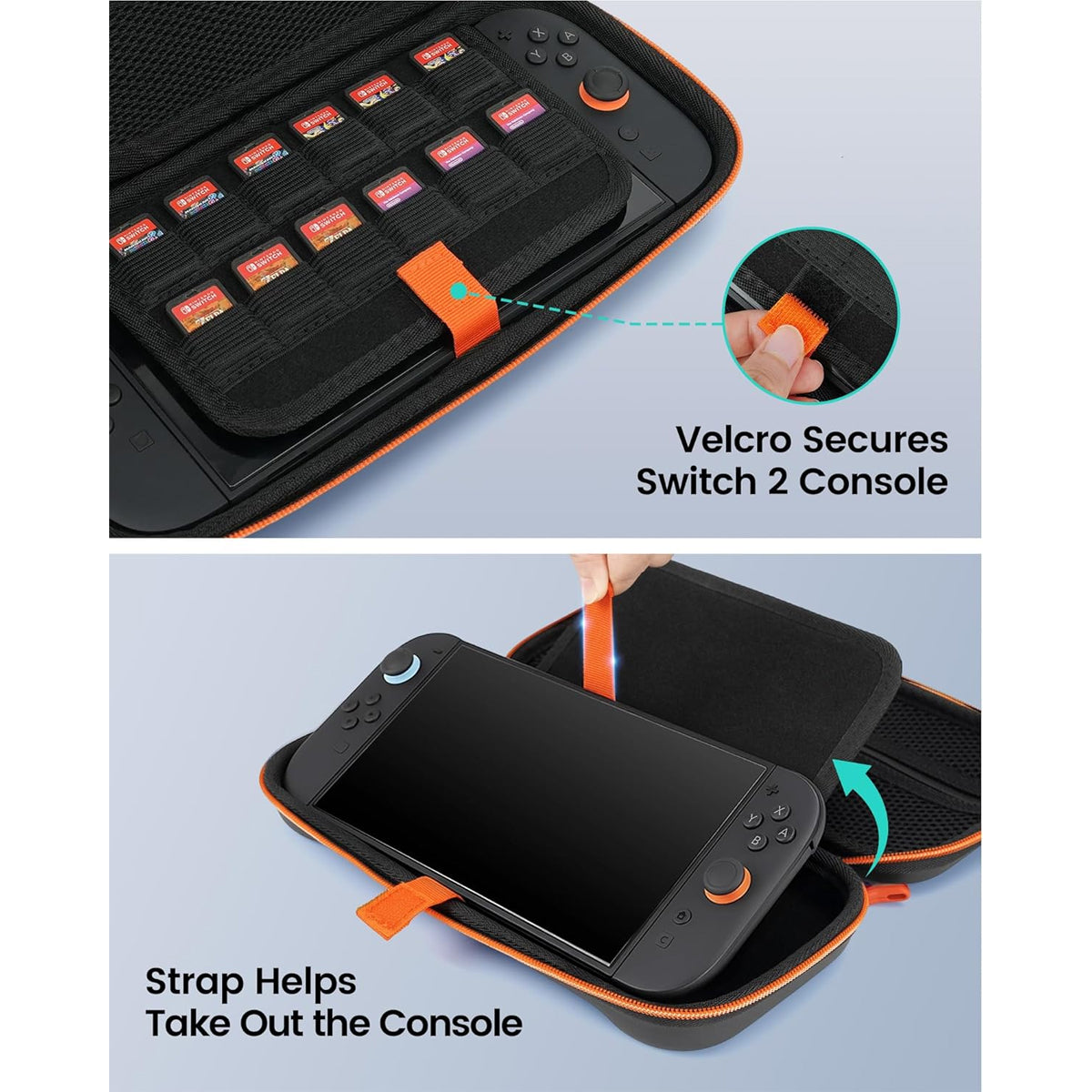 Transnovo Cross-grain PU leather Travel Carrying Case for Nintendo Switch 2