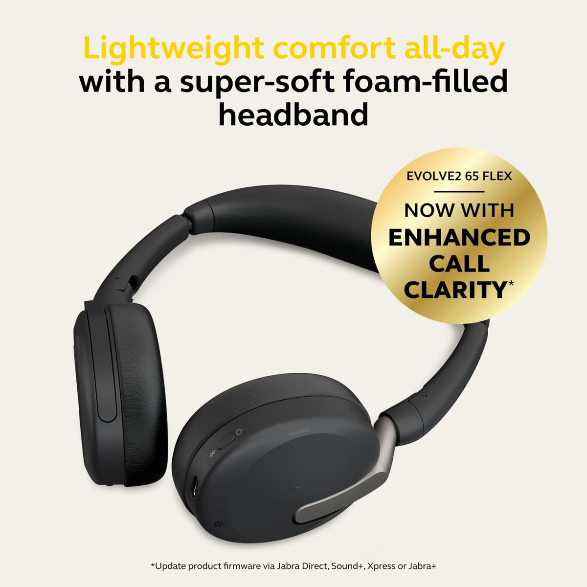 Jabra Evolve2 65 Link380/390A MS Stereo WLC ANC Wireless Foldable Headset w/ Charging Stand
