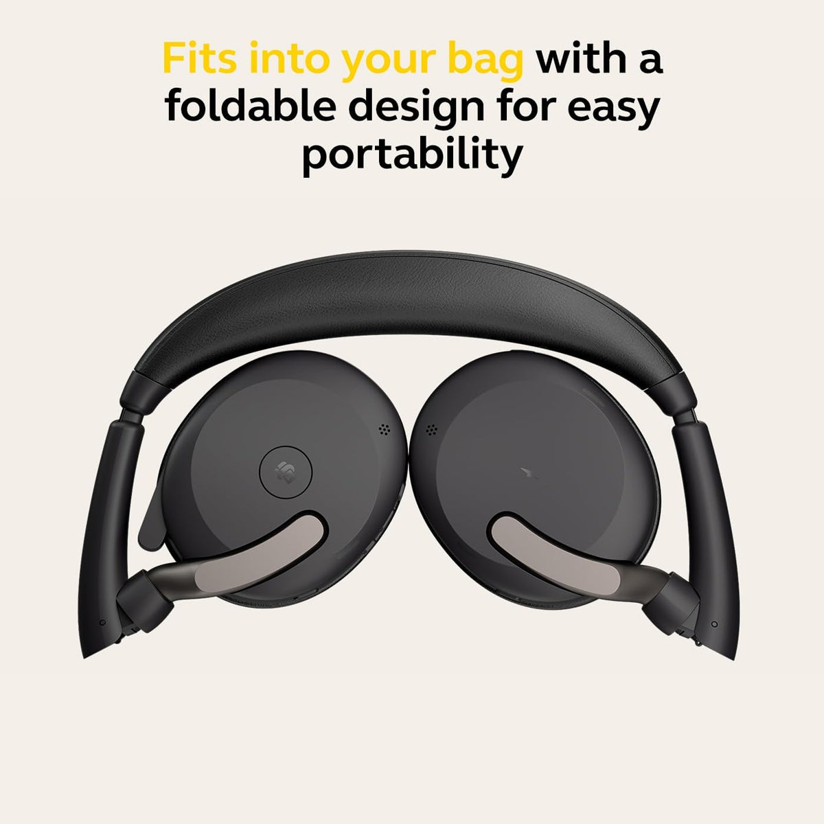 Jabra Evolve2 65 Link380/390A MS Stereo WLC ANC Wireless Foldable Headset w/ Charging Stand