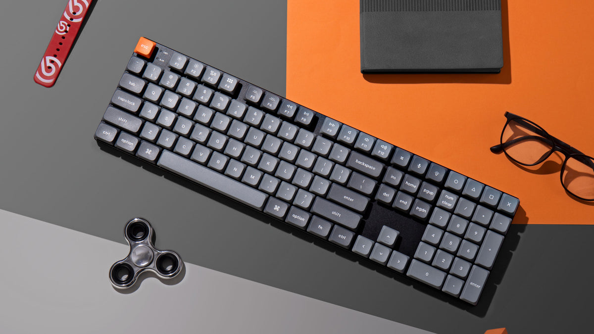 Keychron K5 Max QMK/VIA RGB Backlit Full Size Wireless Custom Mechanical Keyboard (Low Profile Gateron Mechanical Brown Switch) (K5M-B3)