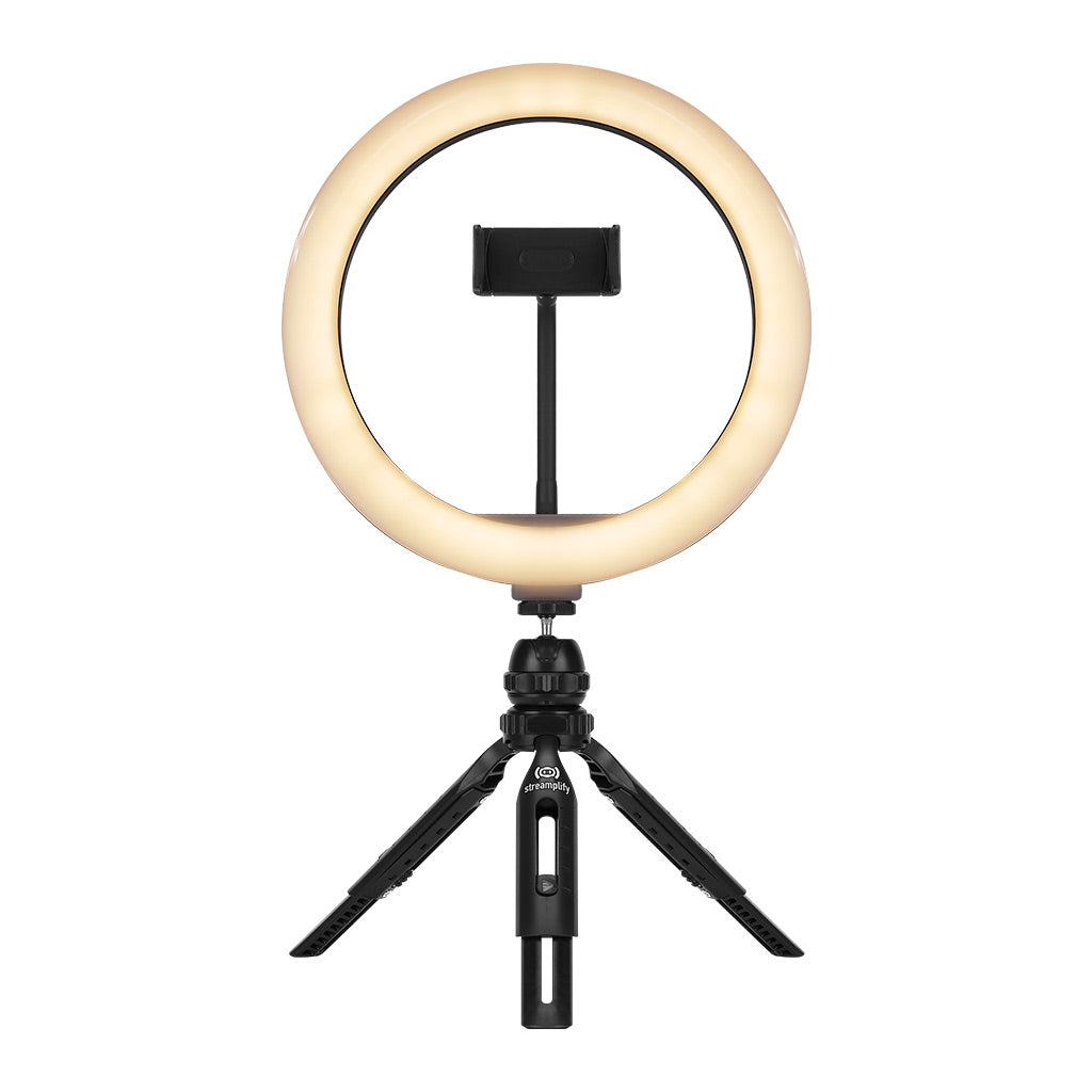 Streamplify Light 10 Ring Light 10Inch/ 26cm 3 Temp Modes (Tripod & Mounts)