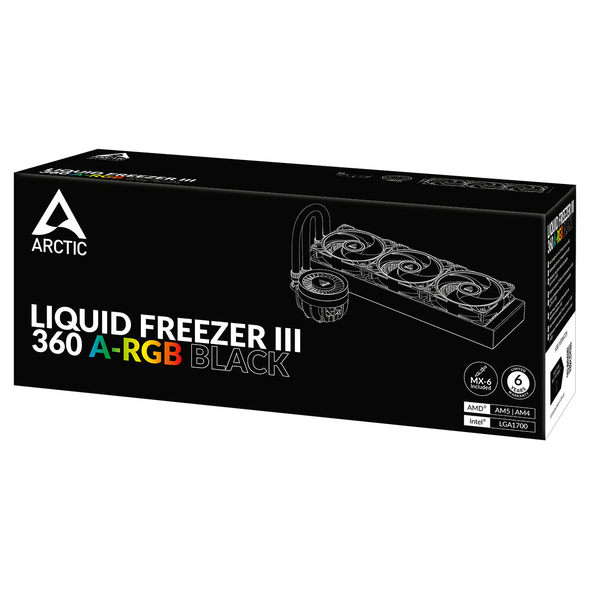Arctic Liquid Freezer III 360 A-RGB Multi Compatible AIO CPU Water Cooler (Black, White)