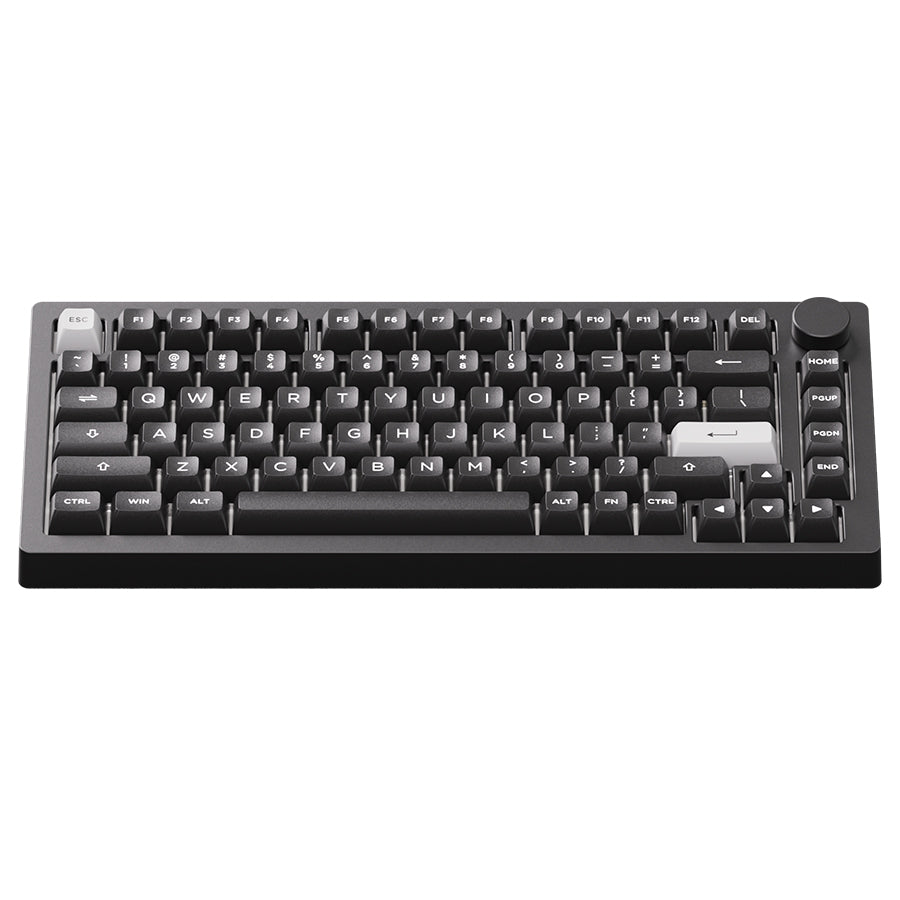 MonsGeek M1 V5 VIA White on Black Aluminum Case Multi-Mode RGB Hot-Swappable Mechanical Keyboard