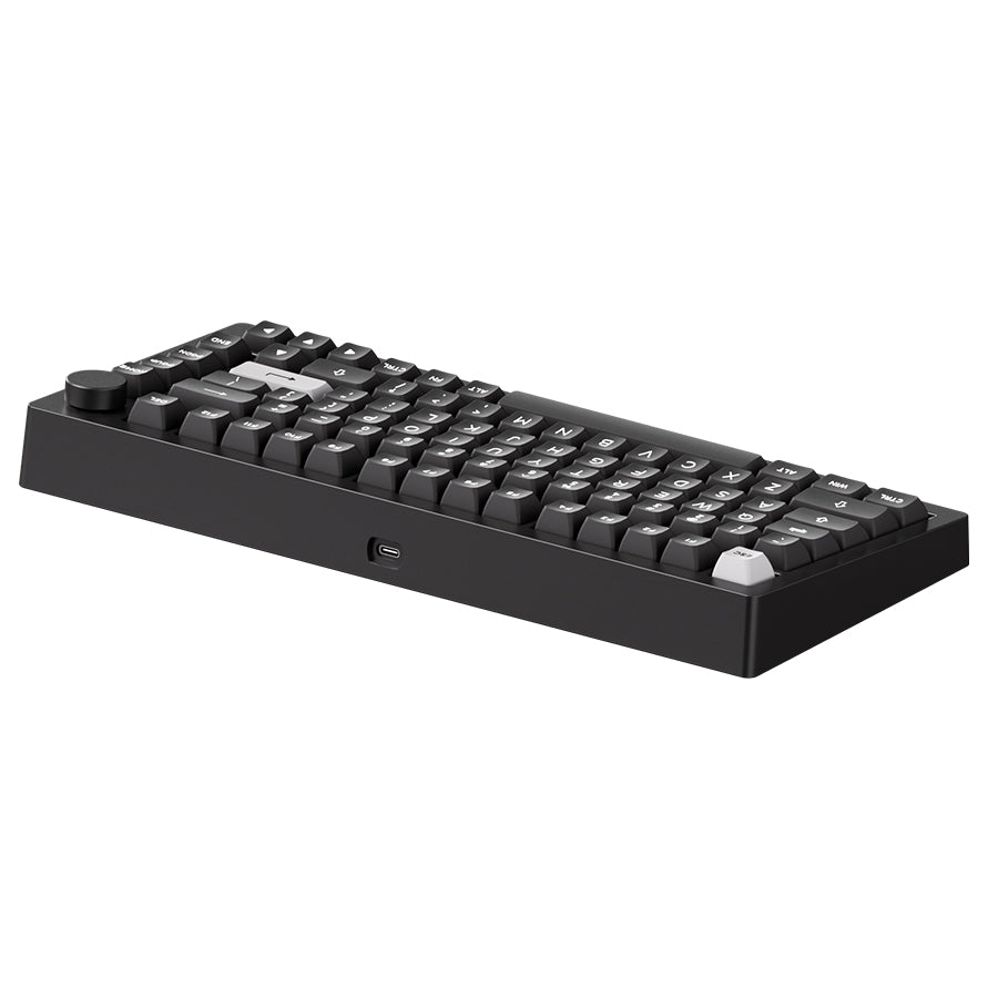 MonsGeek M1 V5 VIA White on Black Aluminum Case Multi-Mode RGB Hot-Swappable Mechanical Keyboard