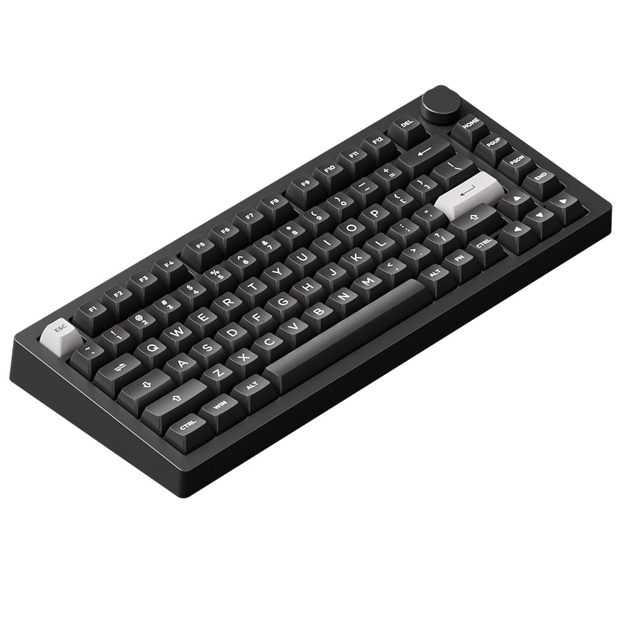 MonsGeek M1 V5 VIA White on Black Aluminum Case Multi-Mode RGB Hot-Swappable Mechanical Keyboard