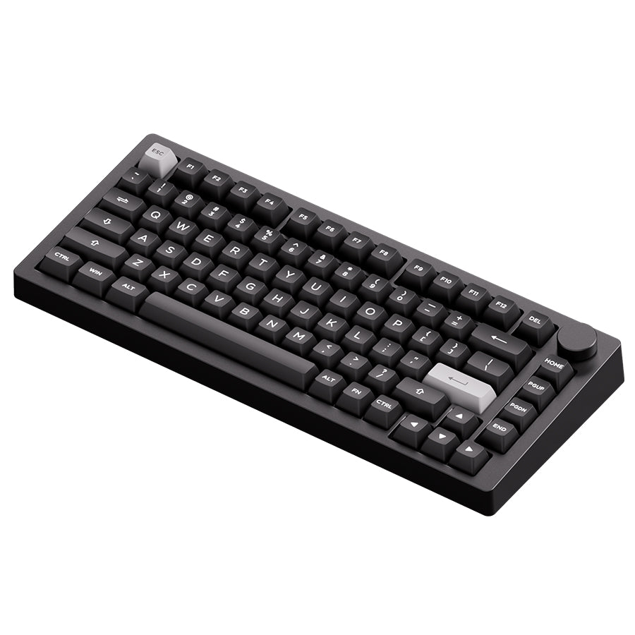 MonsGeek M1 V5 VIA White on Black Aluminum Case Multi-Mode RGB Hot-Swappable Mechanical Keyboard