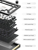 Monsgeek M1W DIY Kit Aluminum Case Multi-Modes RGB Hot-Swappable Mechanical Keyboard
