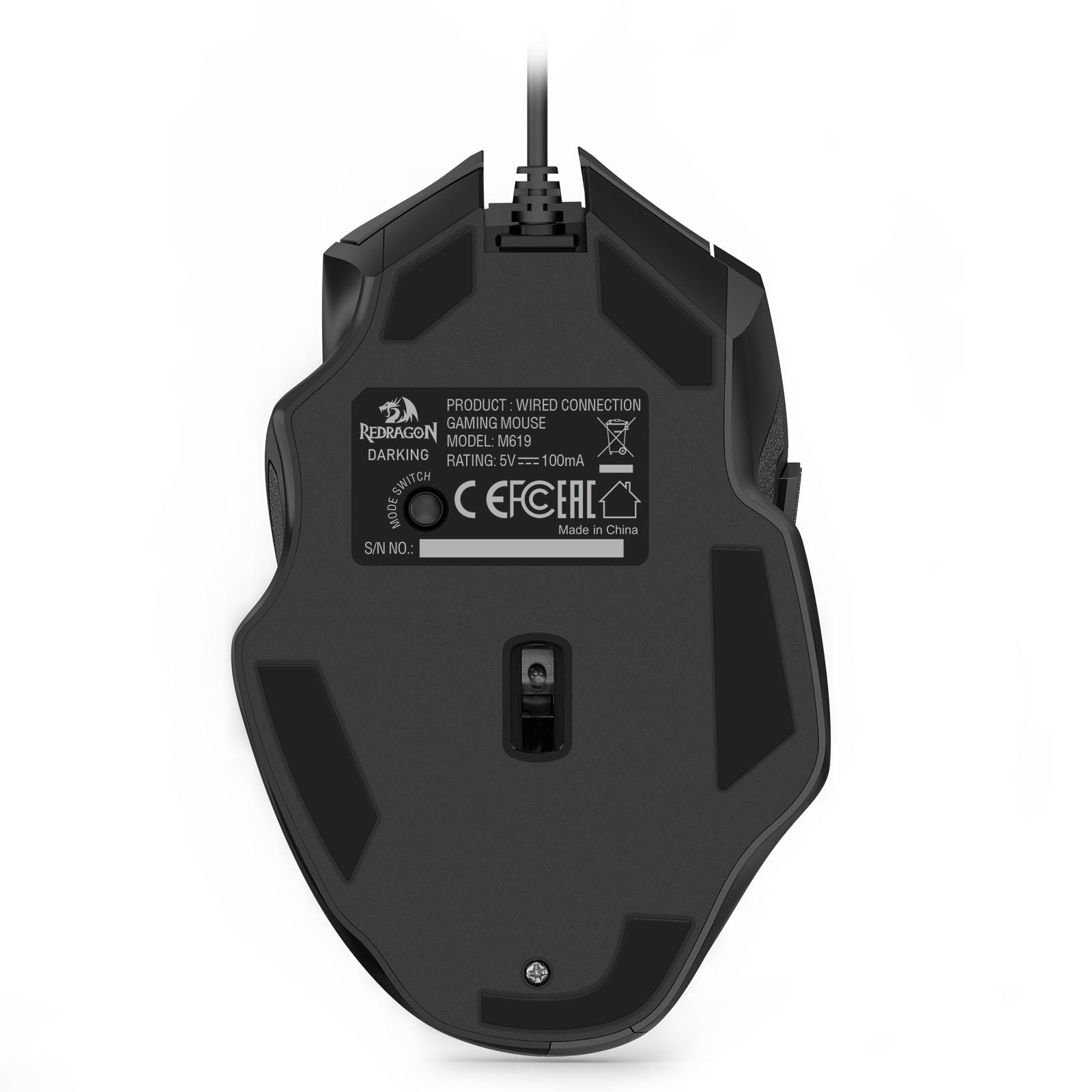 Redragon Darking M619 12800DPI Wired Gaming Mouse (Black)