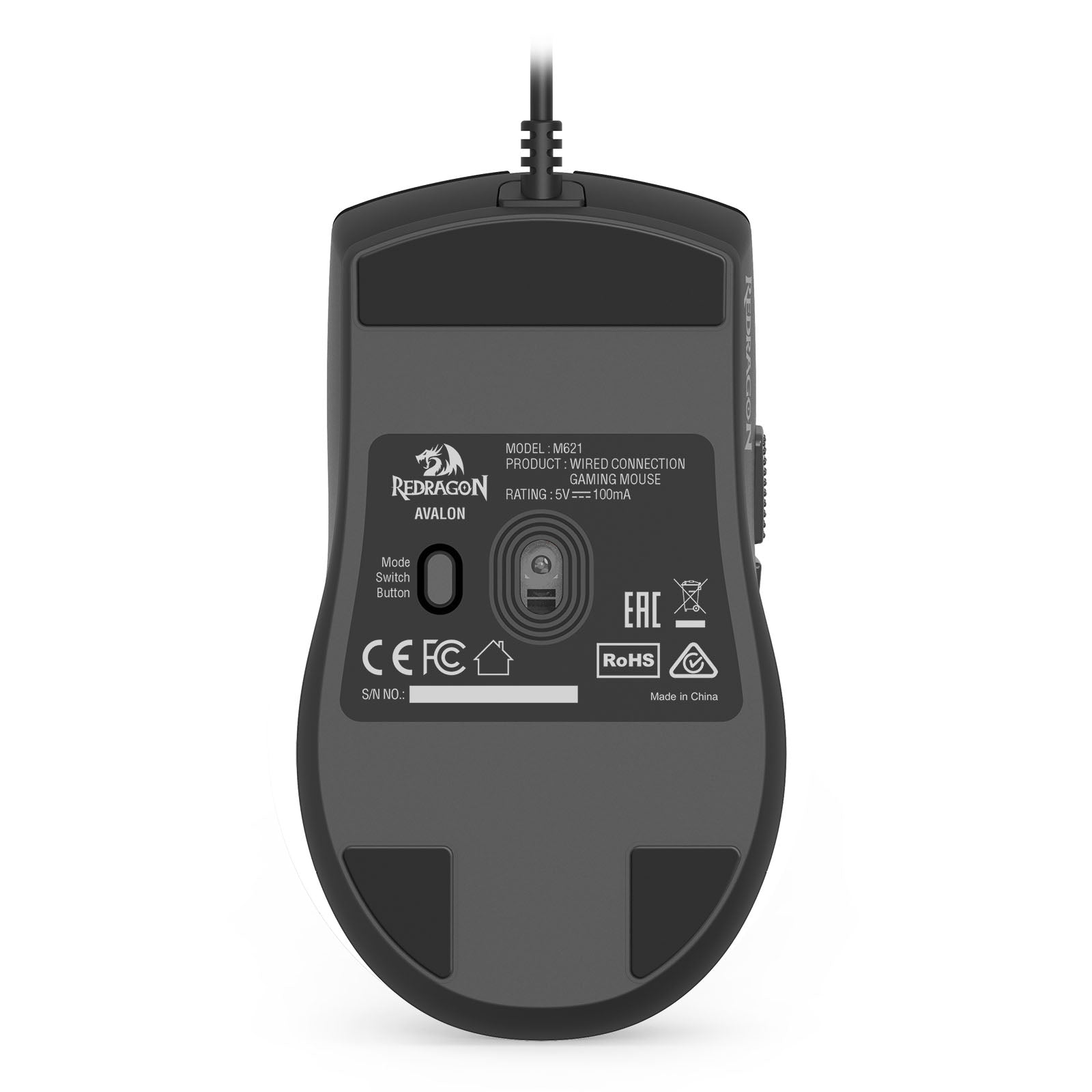 Redragon Avalon M621 10000DPI Wired Gaming Mouse (Black)