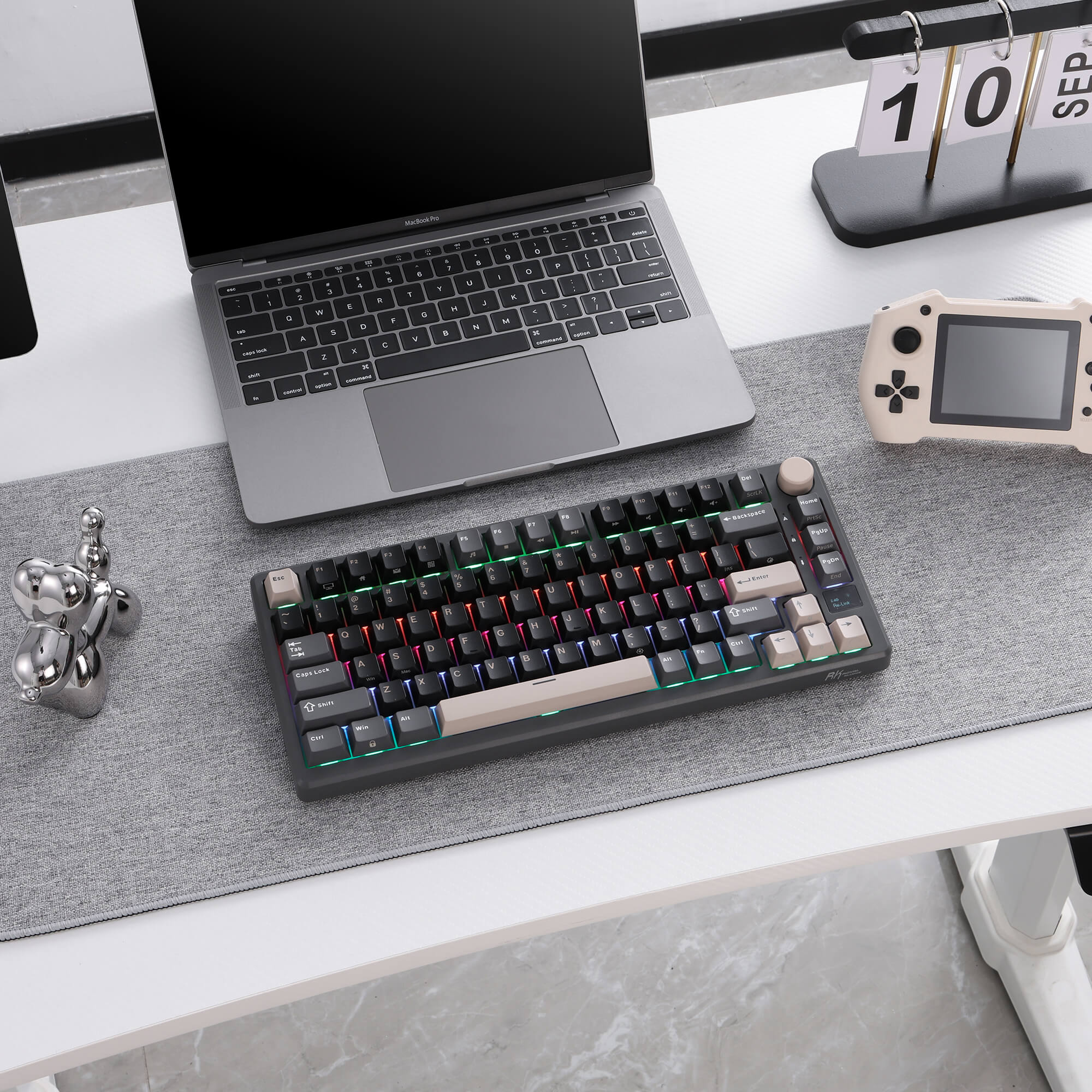 Royal Kludge RK-M75 Tri-Mode RGB 81 Keys Hot-Swappable Mechanical Keyboard Phantom