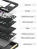 Monsgeek M7W DIY Kit Aluminum Case Multi-Modes RGB Hot-Swappable Mechanical Keyboard