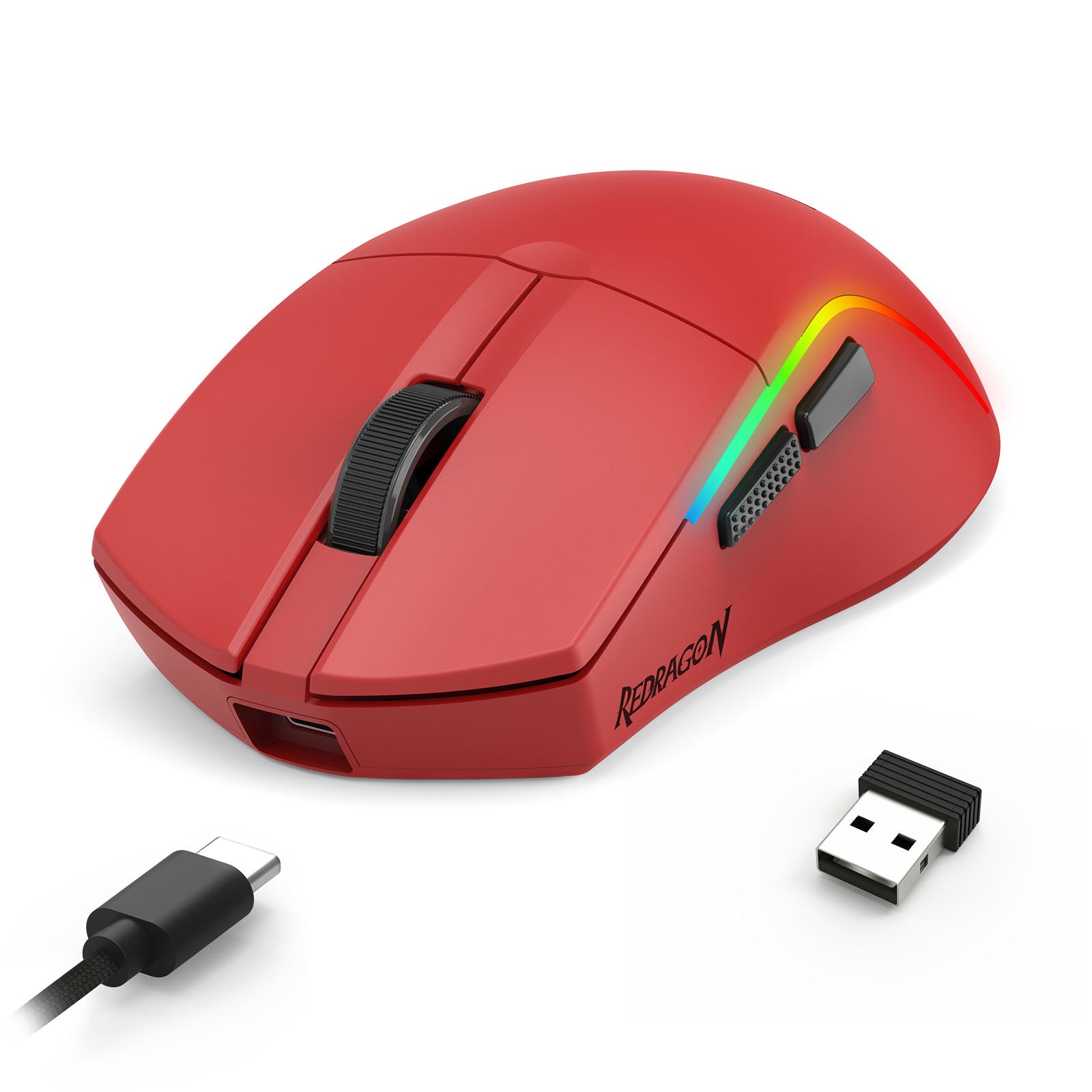 Redragon Deicide Lite RGB Tri-Mode 10000DPI Ultra Lightweight Gaming Mouse (Black, Red, White)