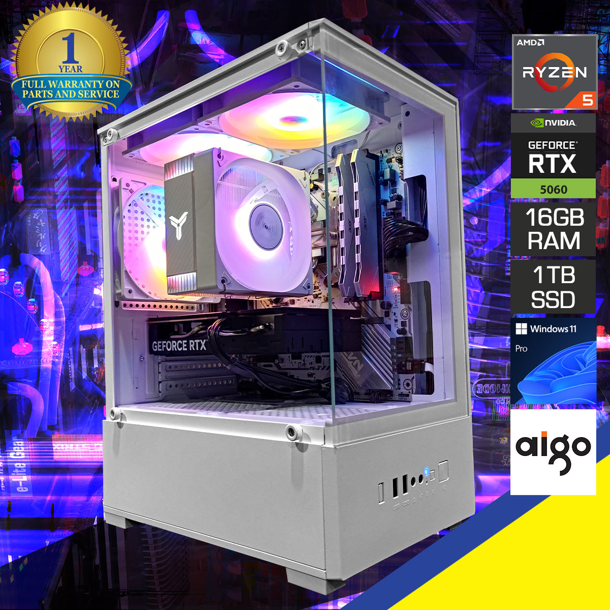 Sigma C196M Desktop Gaming PC White