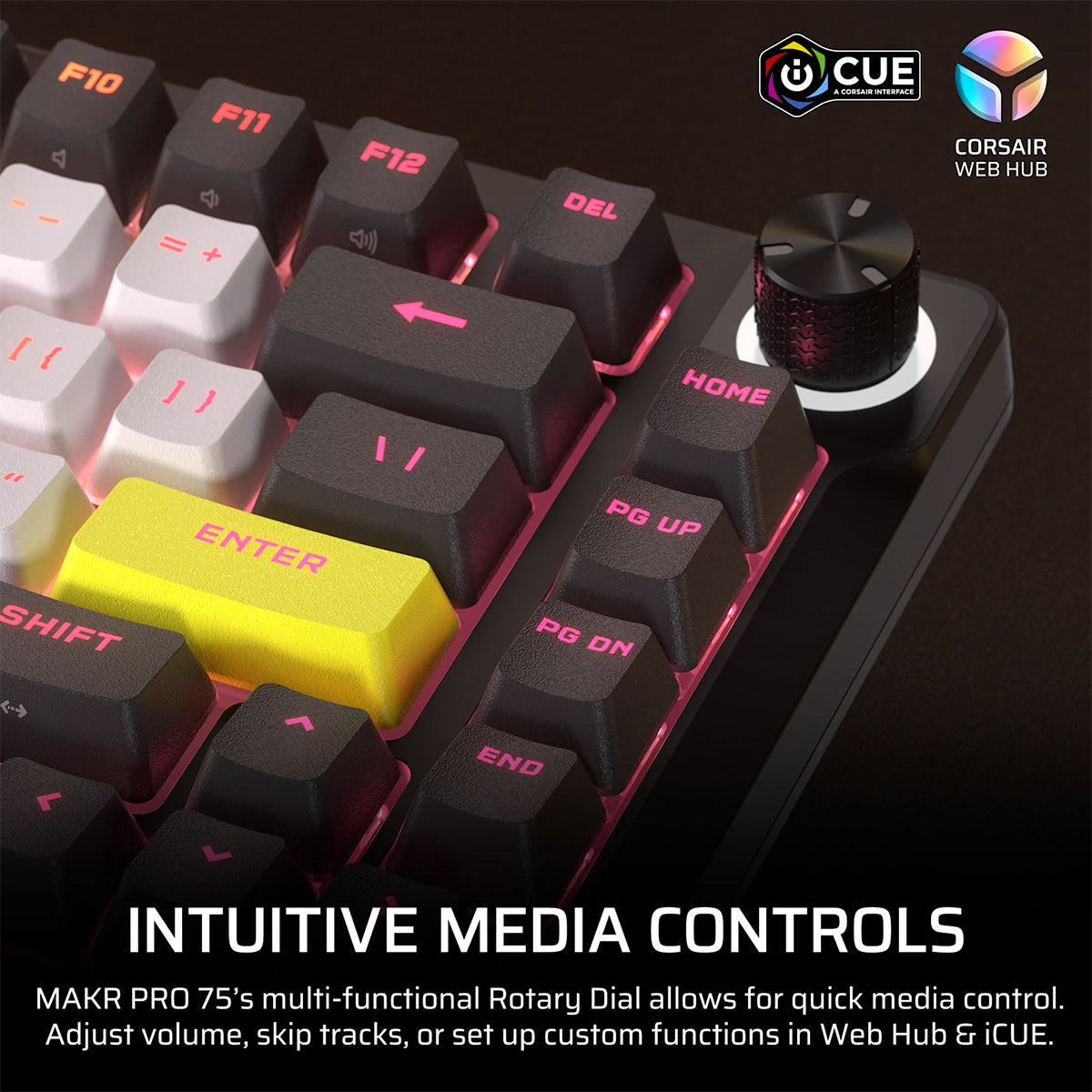 Corsair MAKR Pro 75 Hall Effect DIY Keyboard (Black) (MGX V2 Switch) (CH-91CE21G-NA2)