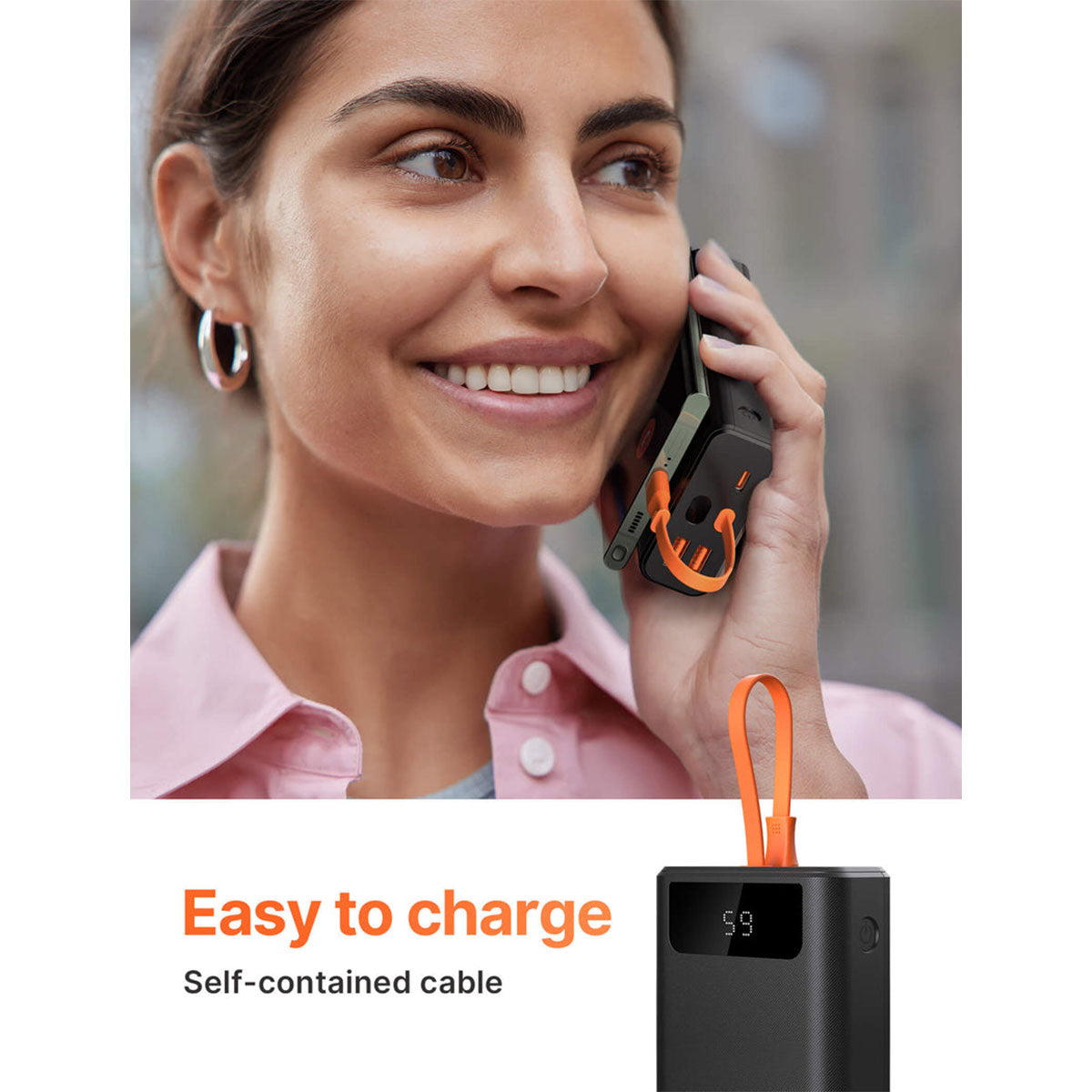 JSAUX 65W Fast Charging 20000mAh Portable Power Bank (Black) (PB6501)