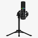 Streamplify Mic Tripod RGB Cardioid 2 Audio Modes (Black) (MIC-48-RGB-TB-BK)