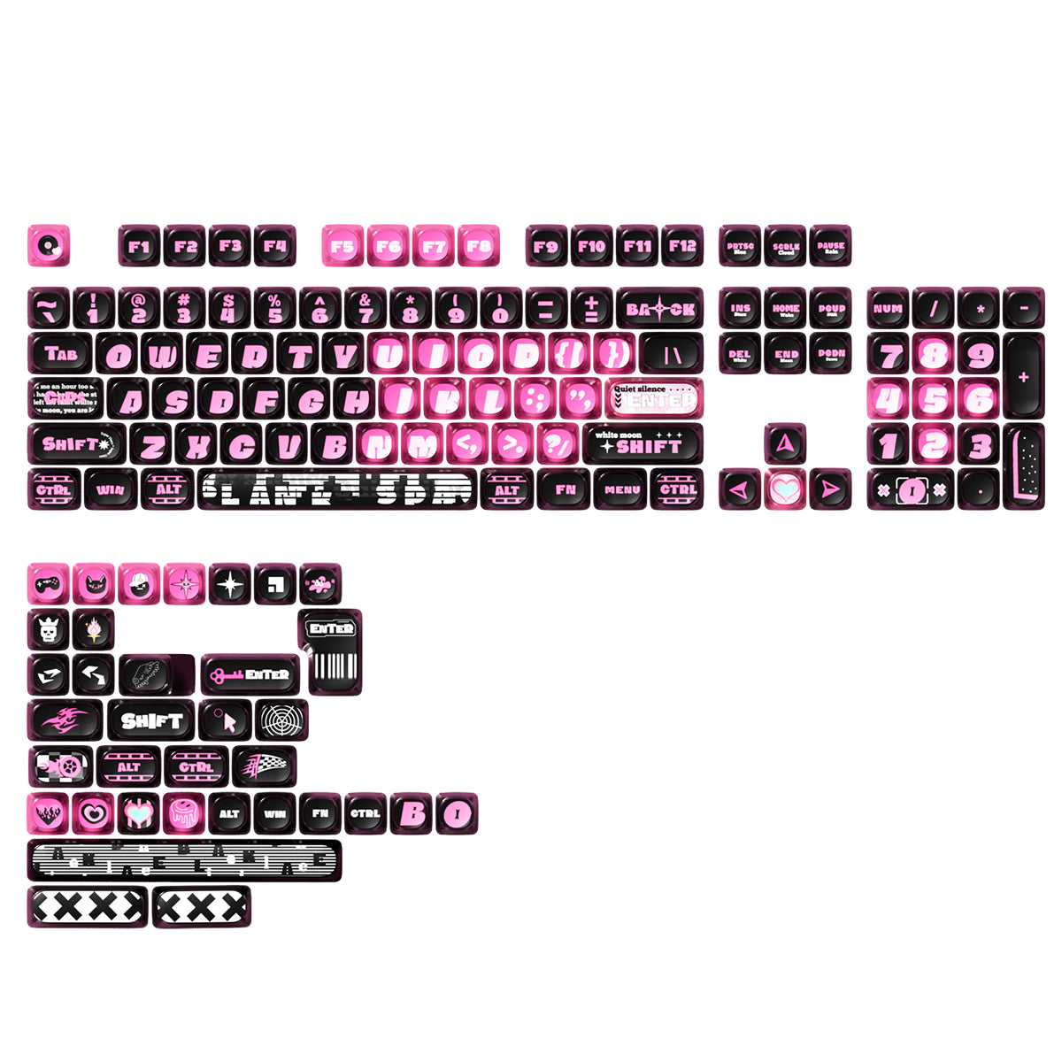 Akko Pink Phantom Keycap Set MOA Profile 139 Keys