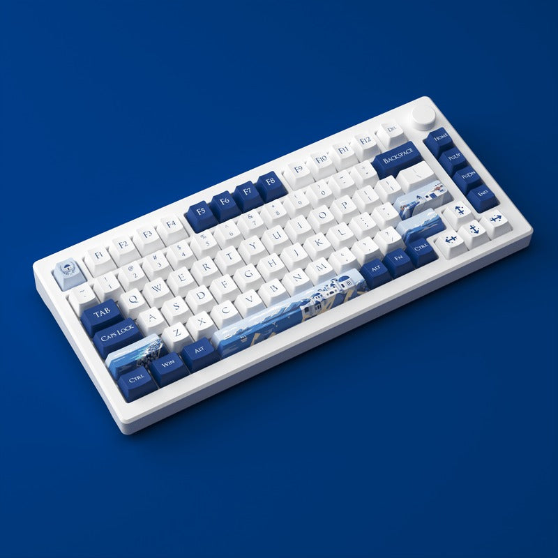 Akko MOD 007B HE PC Santorini Tri-Mode RGB Hot-Swappable Mechanical Keyboard (Akko Cream Yellow Magnetic Switch)