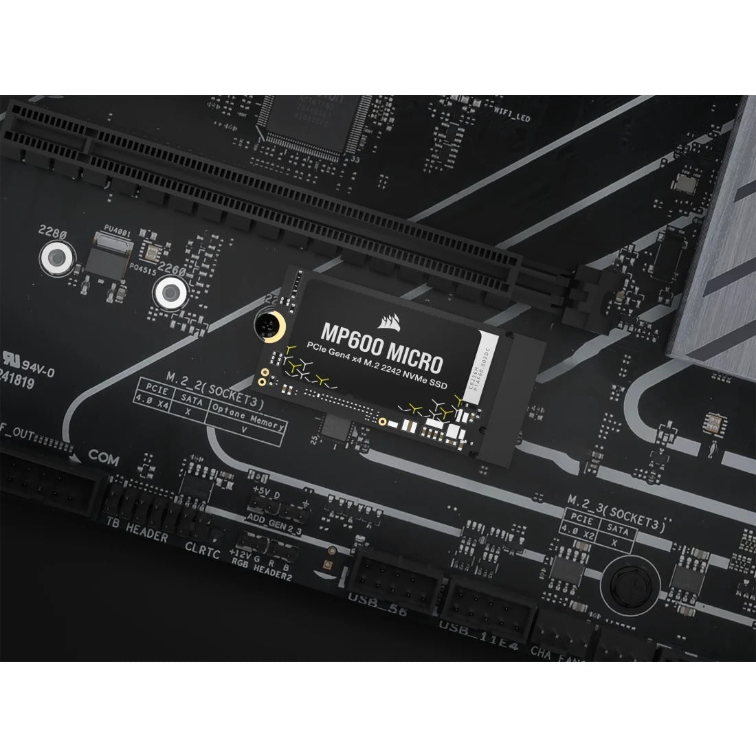 Corsair MP600 Micro 1TB PCIe Gen4 x4 NVMe M.2 2242 SSD (CSSD-F1000GBMP600MCR2)