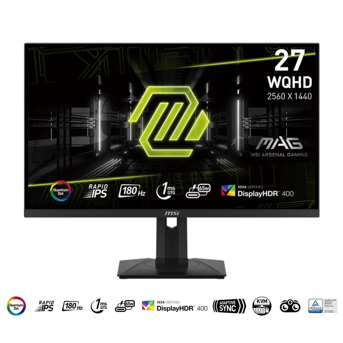 MSI MAG 274QRF QD E2 27" WQHD (2560x1440) 180Hz 1ms GTG Rapid IPS Adaptive Sync Gaming Monitor