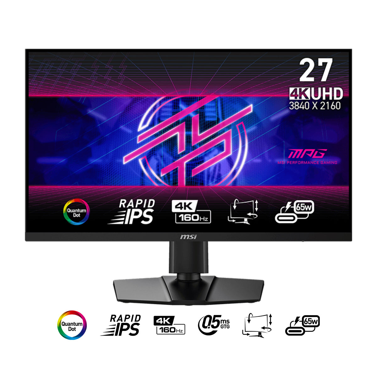 MSI MPG 274URF QD 27" UHD 4K (3840x2160) 160Hz 0.5ms GTG Rapid IPS Gaming Monitor