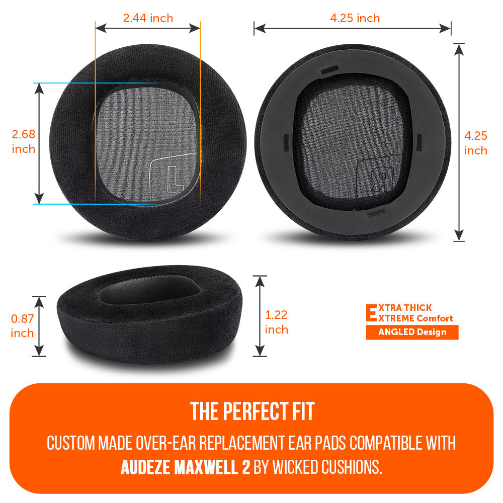 Wicked Cushions Audeze Maxwell 2 Earpads - WC StealthZ
