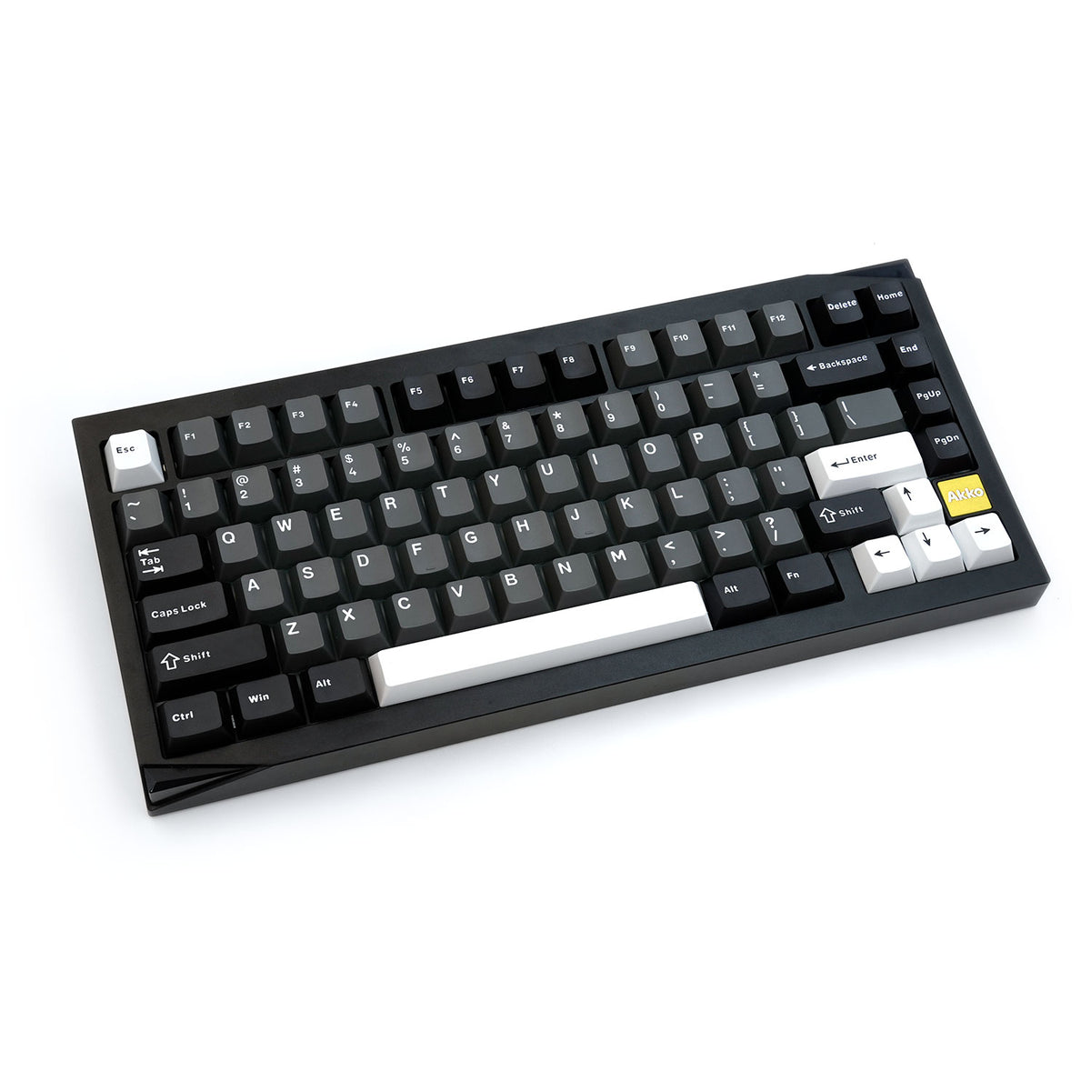 Akko Mineral 01 VIA Black & Silver Aluminum Curved Design Case Multi-Mode RGB Hot-Swappable Mechanical Keyboard