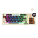 Royal Kludge RK-N99 Tri-Mode RGB 98 Keys Hot Swappable Mechanical Keyboard Mocha Grey (Beige, Cream, Violet Switch)