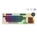 Royal Kludge RK-N99 Tri-Mode RGB 98 Keys Hot Swappable Mechanical Keyboard Mocha Grey (Beige, Cream, Violet Switch)
