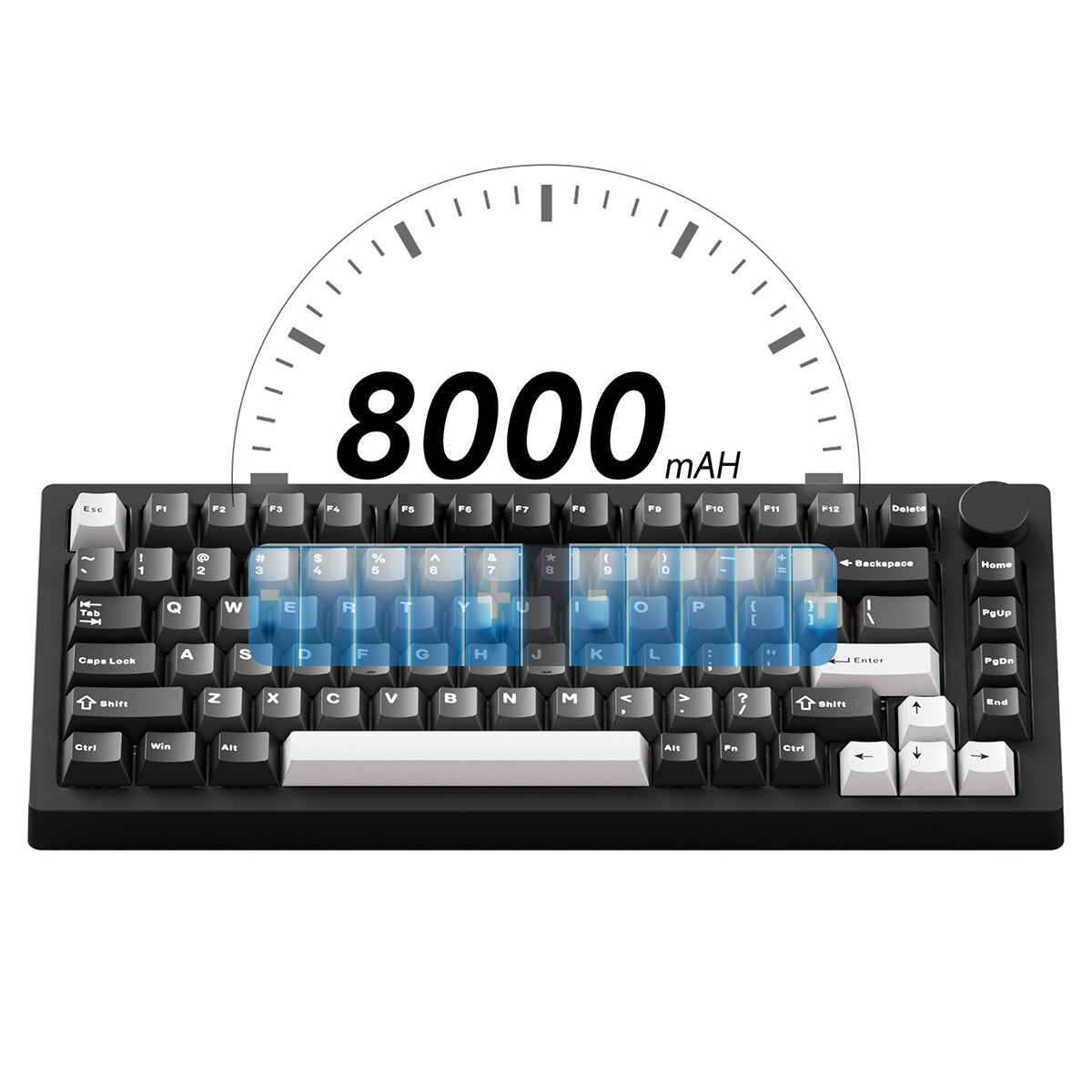 MonsGeek M1 V5 Black & Silver Aluminum Case Multi-Mode RGB Hot-Swappable Mechanical Keyboard