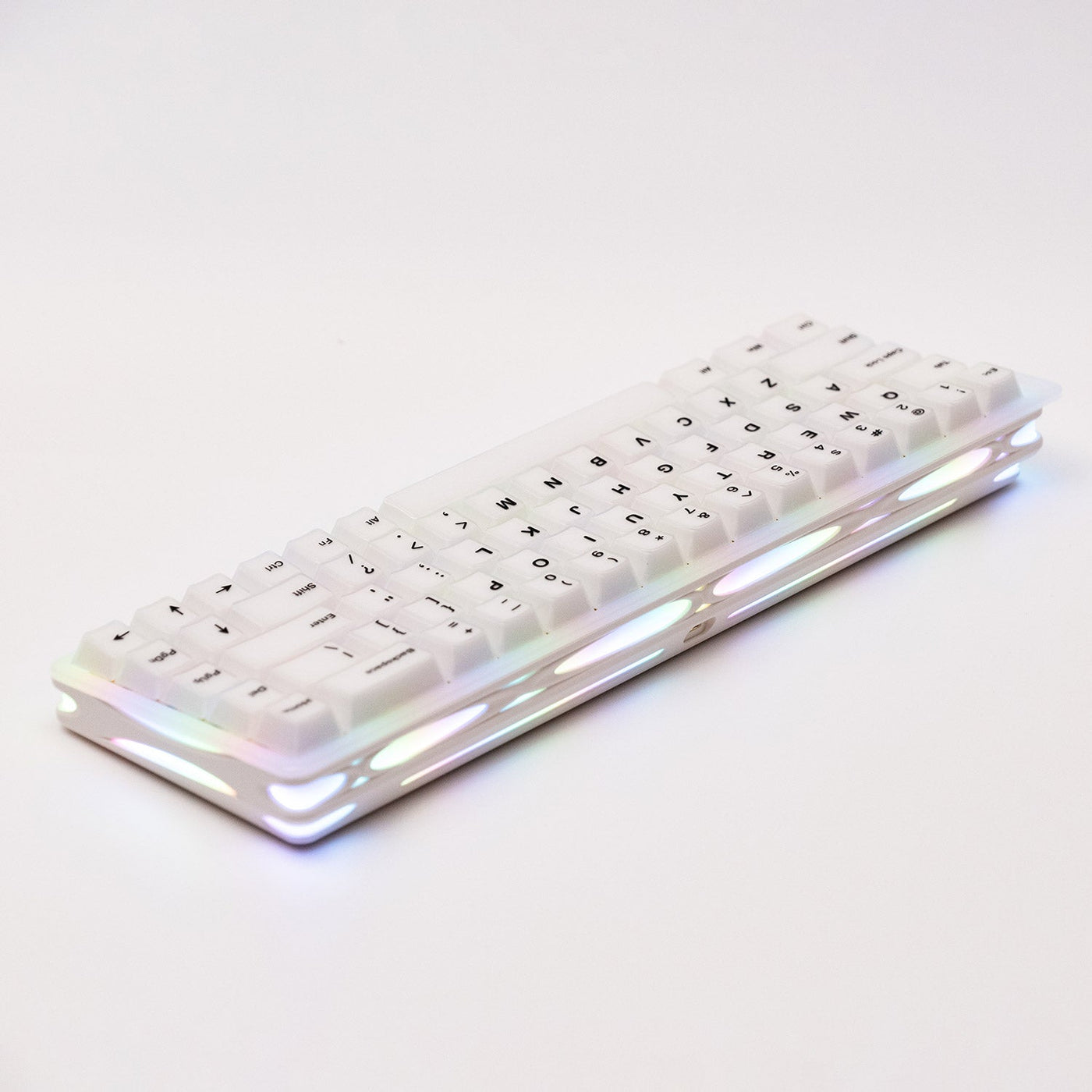 MonsGeek Verve 68 HE Wired RGB Magnetic Keyboard (Misty White) (Akko Flash Magnetic Switch)