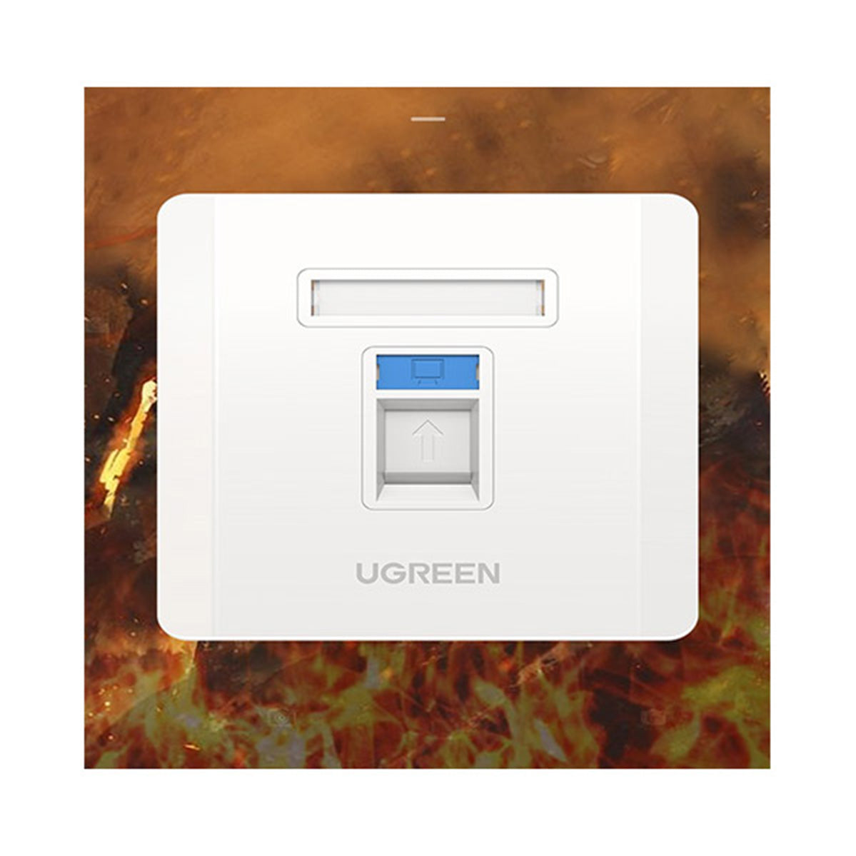Ugreen Single-Port Wall Plate (White) (NW144/80180)