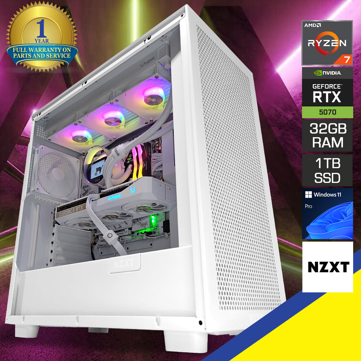 Optima H7 Flow White Desktop Gaming PC