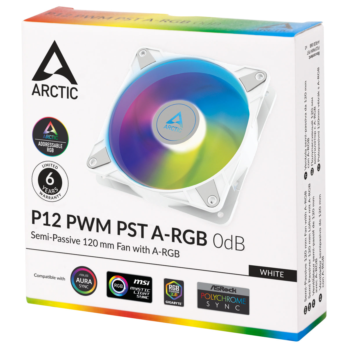 Arctic P12 PWM PST A-RGB Semi-Passive 120mm PWM Fan With Cable Splitter