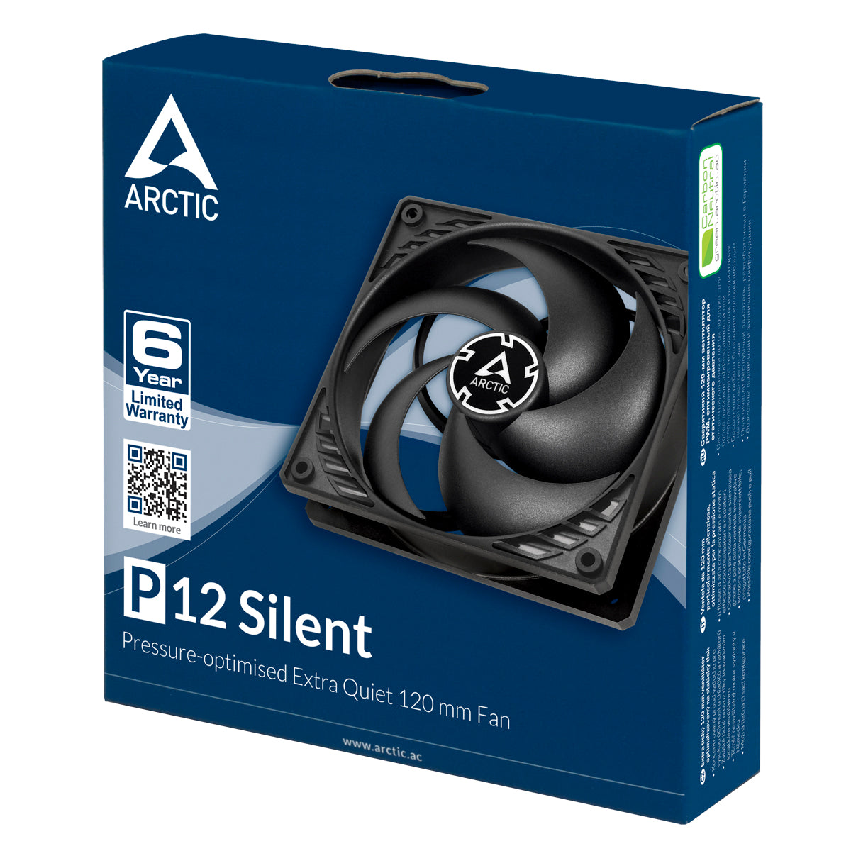 Arctic P12 Silent 120mm Low Noise Fan (Black/Black) (ACFAN00130A)