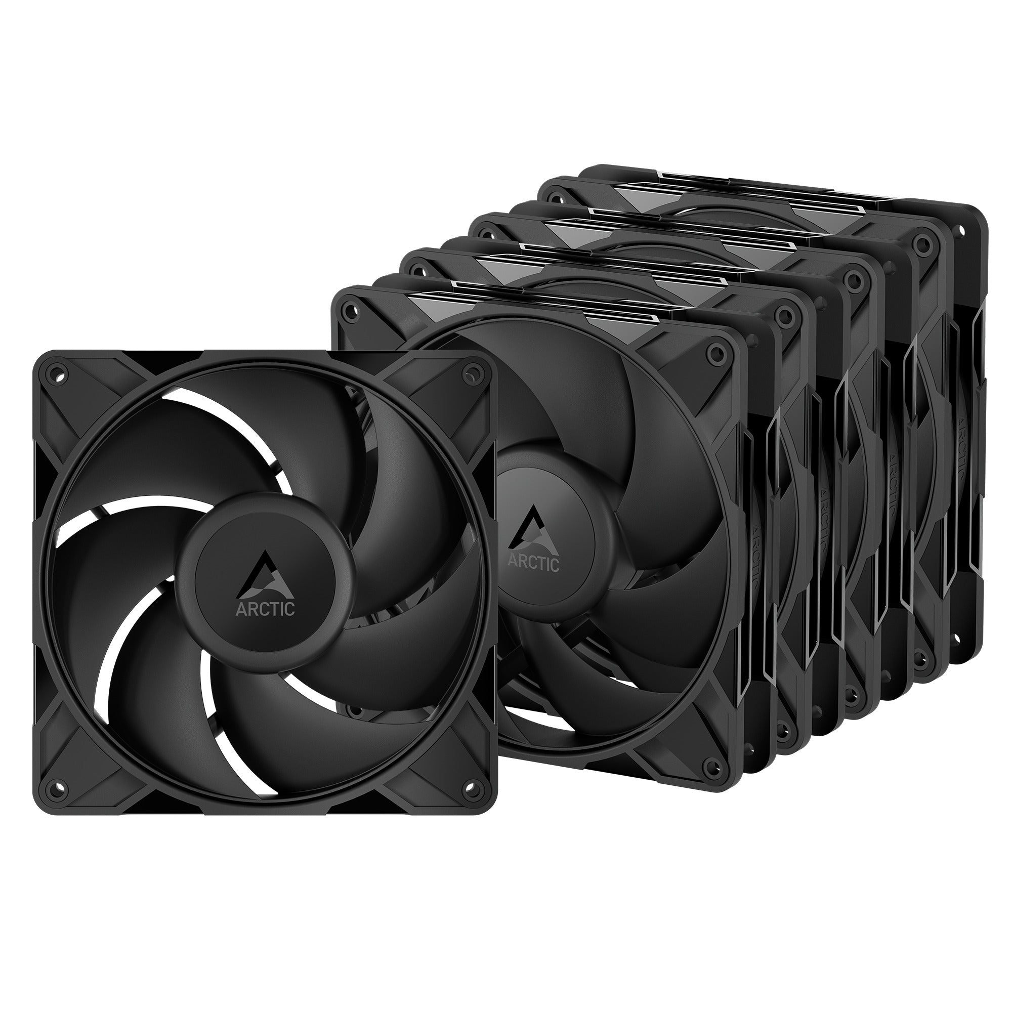 Arctic P14 Pro PST 140 mm PWM 5-Pack Fan with Cable Splitter (Black) (ACFAN00319A)