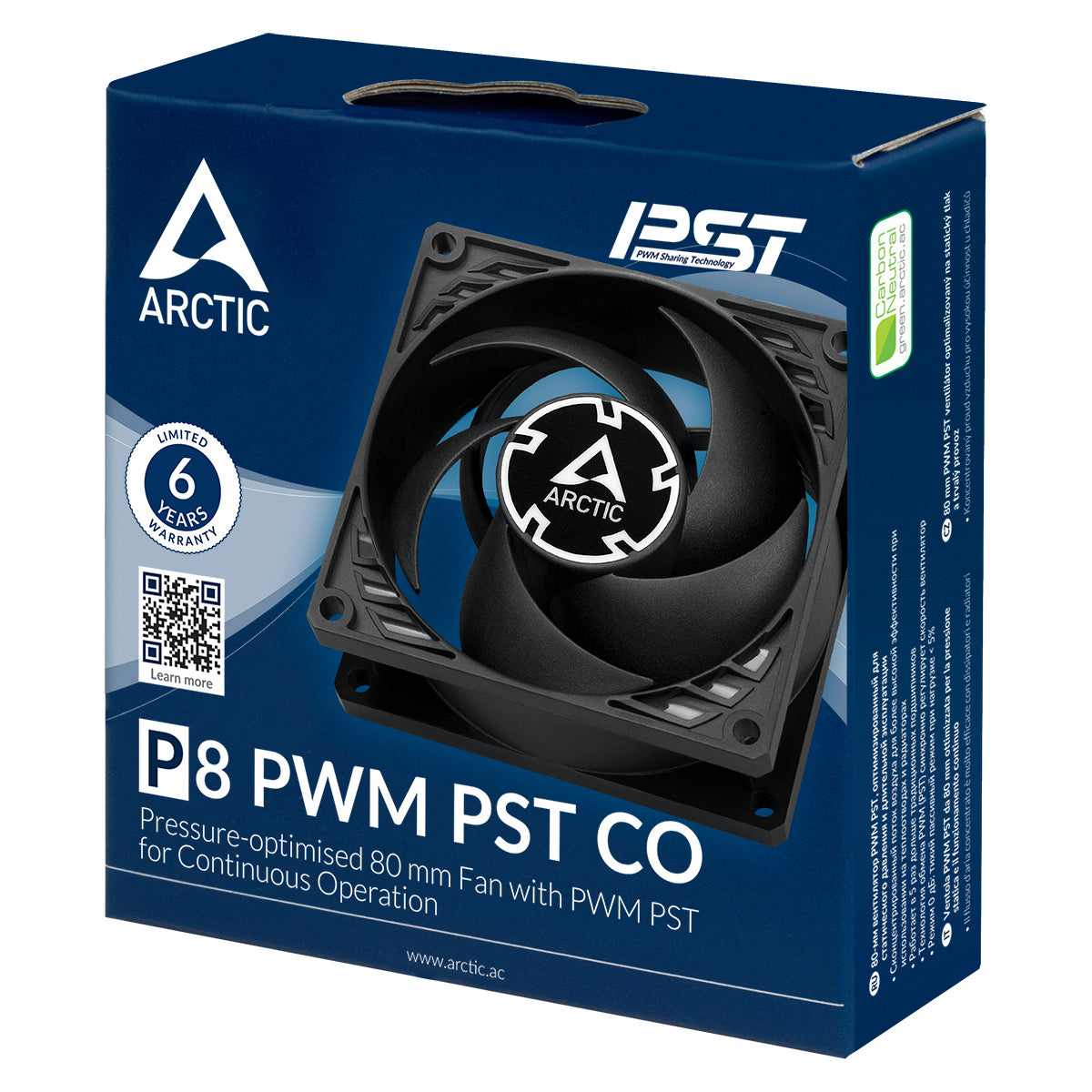 Arctic P8 PWM PST CO 80mm PWM Fan with Cable Splitter for Continuous Operation