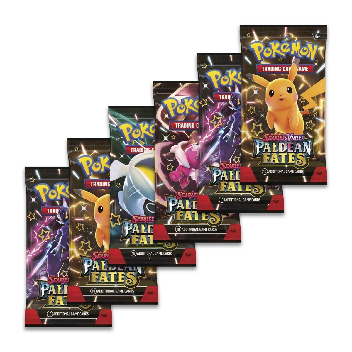 Pokemon Trading Card Game Sv 4.5 Scarlet & Violet Paldean Fates 6 Booster Bundle