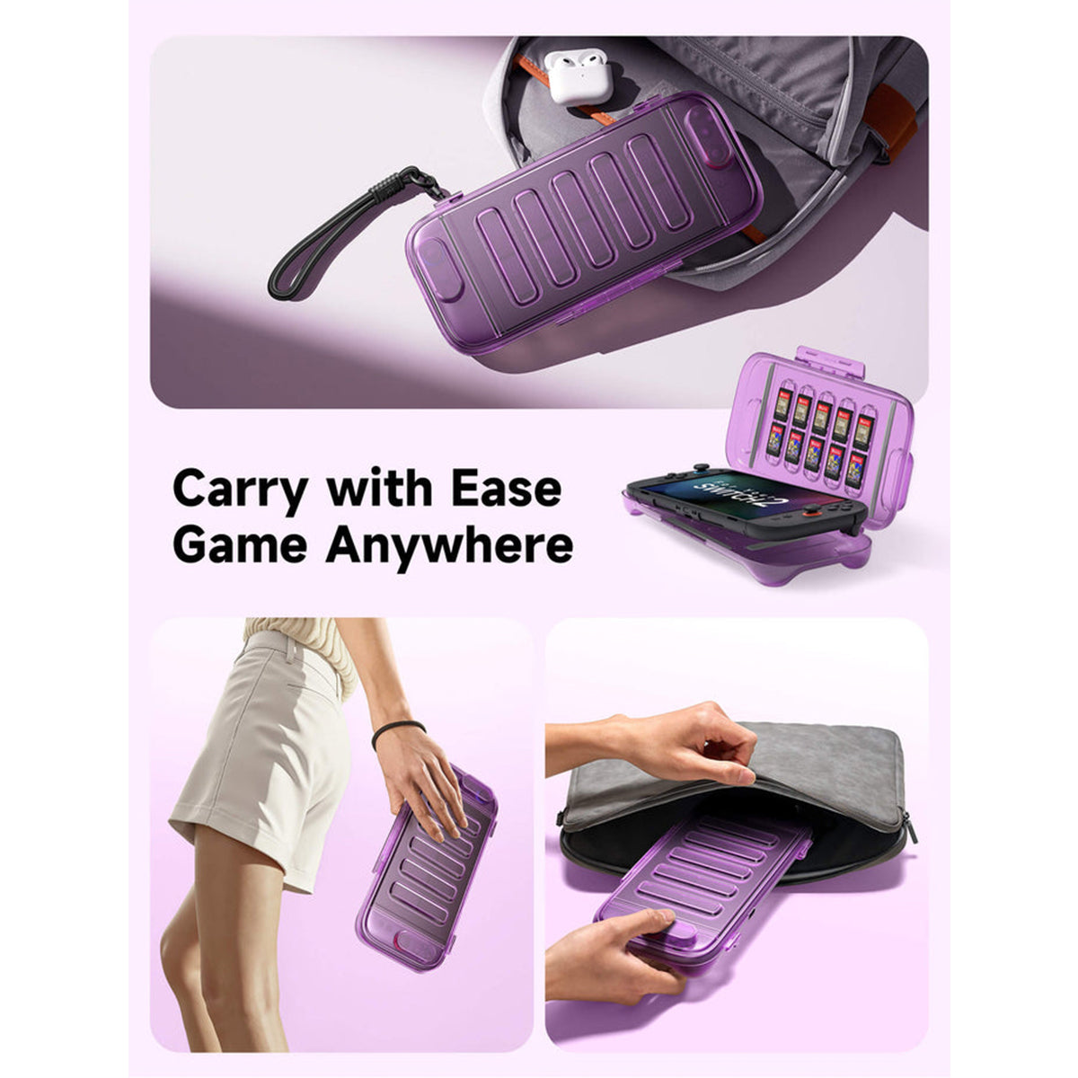 JSAUX Shock-Absorbent Storage Case for Nintendo Switch 2