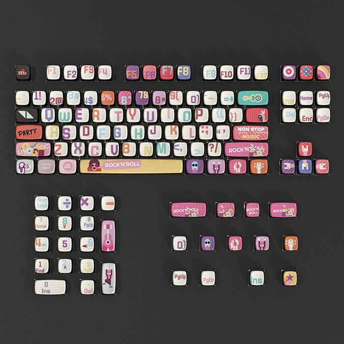 PIIFOX 117-Key Dye-Subbed PBT ASA Profile Pudding Keycaps Set