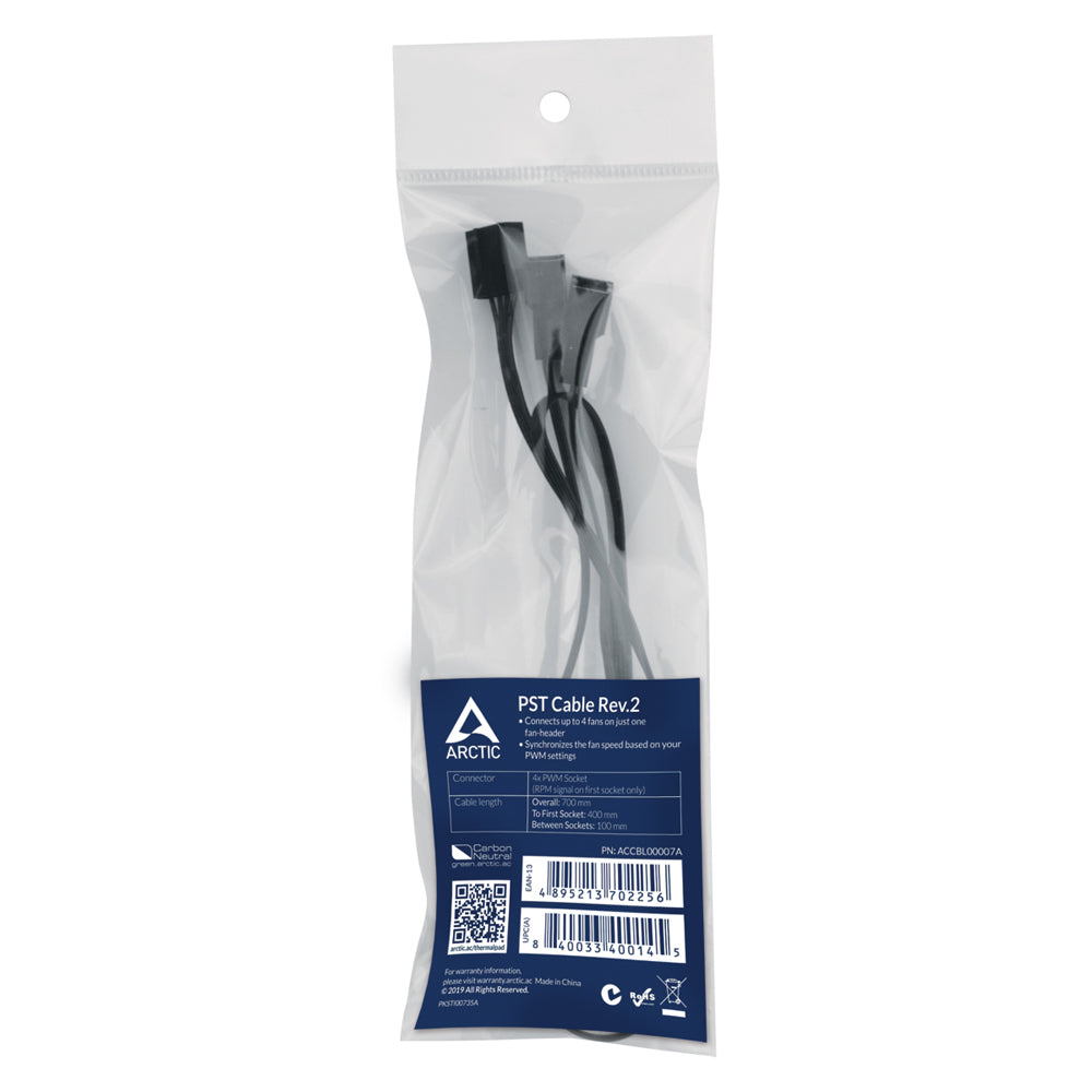 Arctic 4-Pin PWM Fan Splitter Cable - PST Splitter Cable for Four Fans