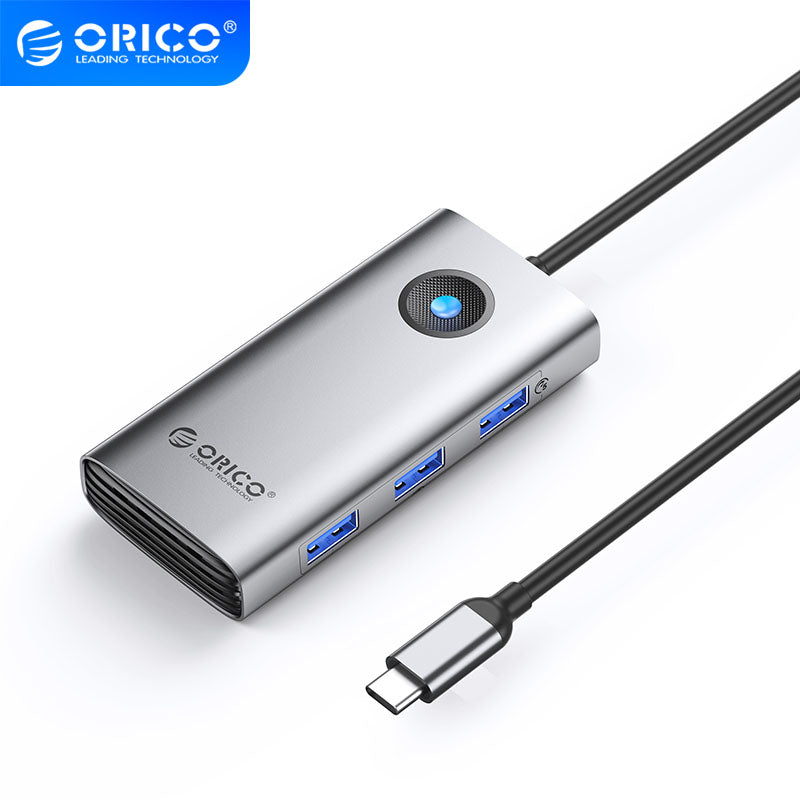 Orico Type-C 6-in-1 5Gbps Multifunction Docking Station (PW11-6P) (Dark Grey)