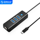 Orico 4-Port USB3.0 Hub with Gigabit Ethernet Port (PW3UR-C3) (Black)