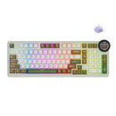 Royal Kludge RK-N99 Tri-Mode RGB 98 Keys Hot Swappable Mechanical Keyboard Palm Green (Beige, Cream, Violet Switch)
