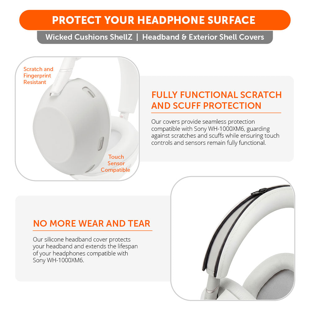 Wicked Cushions Sony XM6 Protective Shell Cover - WC ShellZ XM6