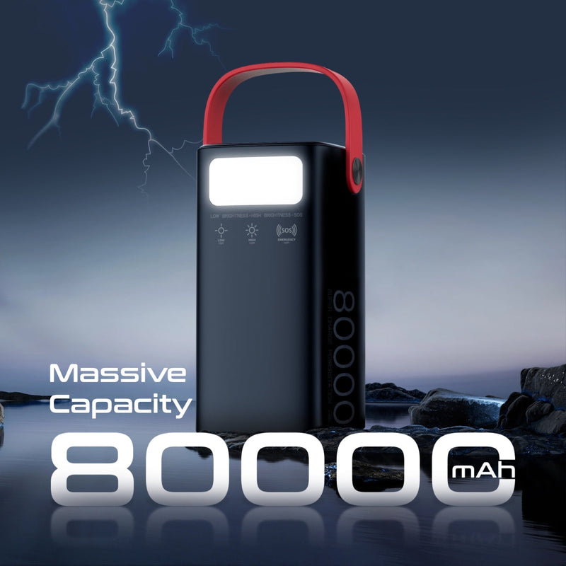 Promate PowerMine-80Pro 80000mAh High-Capacity 100W Ultra-Fast-Charging Power Pack