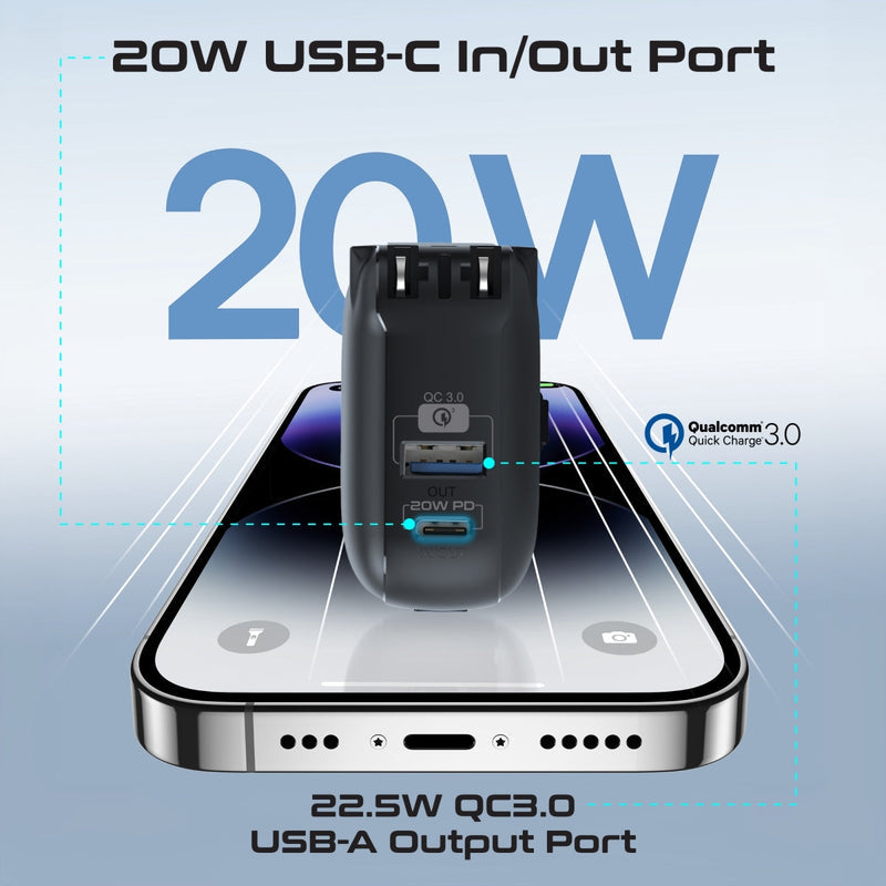Promate PowerPack-10i Ultra-Compact Fast-Charging Power Bank