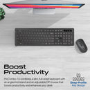 Promate ProCombo-13 Sleek Profile Full-Size Wireless Keyboard & Mouse (Black)